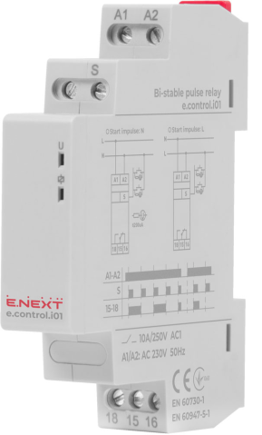 ИМПУЛСНО PЕЛЕ 10A, 230VAC, E.CONTROL.I01