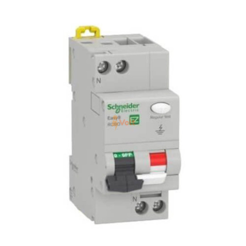 ДТЗ С ПРЕКЪСВАЧ EASY9 RCBO 25A, 30MA, ТИП AC, 6KA, 1P+N, КРИВА C, EZ9D35625