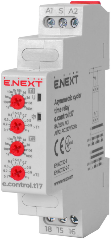 РЕЛЕ ЗА ВРЕМЕ ЗА АСИМЕТРИЧЕН ЦИКЪЛ НА ПОВТОРЕНИЕ, E.CONTROL.T17