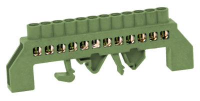 КЛЕМЕН БЛОК С 12 ОТВОРА, ИЗОЛИРАН КОРПУС, ЗЕЛЕН, E.BSI.PRO.2.12