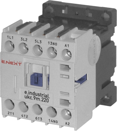 КОНТАКТОР E.INDUSTRIAL.UKC.9M.220, 9A, 220V, 1NO, SMALL