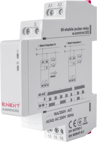 ИМПУЛСНО PЕЛЕ 16A, 230VAC, E.CONTROL.I02