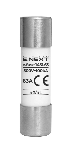 СТОПЯЕМ ПРЕДПАЗИТЕЛ 14X51MM, 63A, E.FUSE.1451.63A, 14Х51